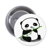 Gullig Panda Knappar Med Nål
