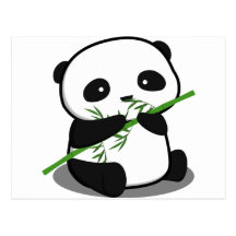 Gullig Panda Vykort