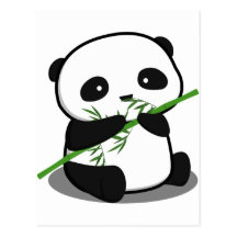 Gullig Panda Vykort