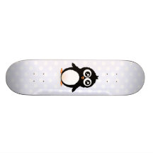 Gullig pingvintecknad skateboard decks