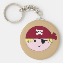 Gullig piratfödelsedag Keychain för KRW Nyckelringar