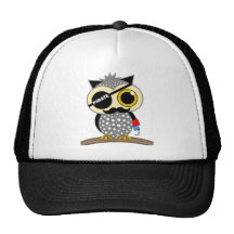 gullig piratuggla baseball hat