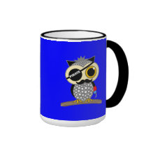 gullig piratuggla mugg