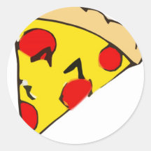 Gullig Pizzaskiva Klistermärke