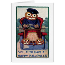GULLIG ROLIG ANTIK HAPPY HALLOWEEN HÄLSNINGSKORT