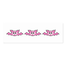 Gullig rosa Bat. Visitkort Mallar