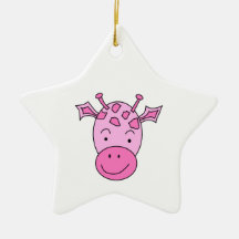 Gullig rosa Giraffe. Juldekoration