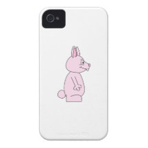 Gullig rosa kaninkanin iPhone 4 skydd