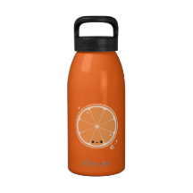 Gullig saftig orange vattenflaska