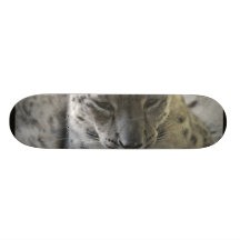 Gullig Skateboard för snöLeopard