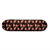Gullig sköldpaddasvart och rosamönster skate decks