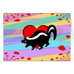 Gullig Skunkhjärta. Lycklig Anti-Valentines dag! Kort