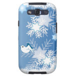 Gullig snöflingor och fodral för fågelSamsung gala Galaxy SIII Cases