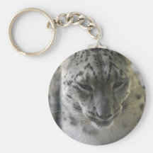 Gullig snöLeopard Keychain Nyckelringar