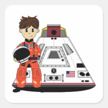 Gullig Spacemanklistermärke