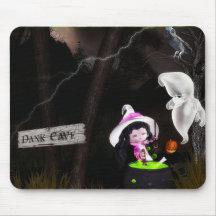 Gullig spöklik Halloween mousepad Musmattor