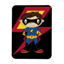 Gullig Superheropojke Flexibla Magneter