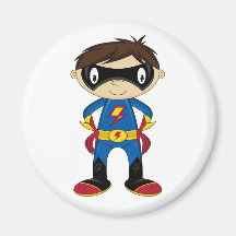 Gullig Superheropojke Kylskåps Magneter