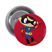 Gullig Superheropojke Nål