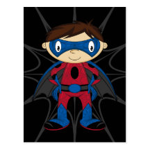 Gullig Superheropojke Vykort