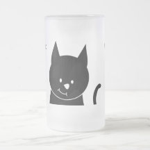 Gullig svart katt kaffe muggar