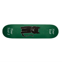 Gullig svart katt skate boards