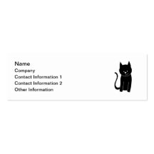 Gullig svart katt visitkort mallar
