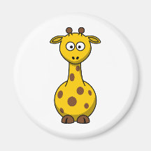 Gullig tecknadgiraff magneter för kylskåp