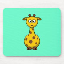 Gullig tecknadgiraff mus mattor