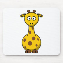 Gullig tecknadgiraff musmatta