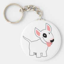 Gullig tecknadtjurTerrier Keychain Nyckelringar