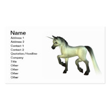 Gullig Toon Unicorn Visitkort