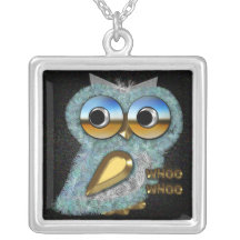 Gullig uggladesign halsband