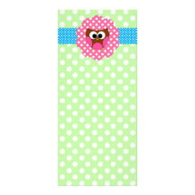 Gullig ugglapolka dots rack kort designs