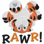Gullig uppochnervänd babytiger RAWR! Jacka