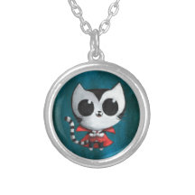 Gullig vampyrkatt halsband