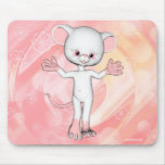 Gullig vitmus Mousepad Musmattor