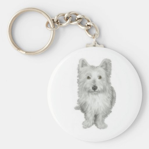 Gullig Westie hund Nyckel Ringar
