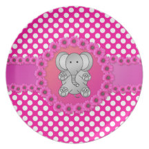 Gulliga elefantrosablommor dinner plates