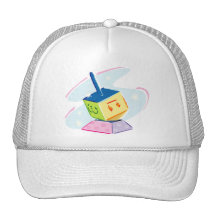 Gulliga färgrika Hanukkah Dreidel utslagsplatser o Baseball Hat
