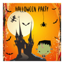 Gulliga Frankie & slotthalloween festinbjudan