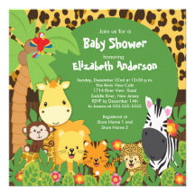 Gulliga inbjudningar för baby shower för Safaridju