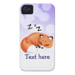 Gulliga Kawaii som sovar tecknadräven iPhone 4 Cases