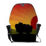 Gulliga lyckliga Pinkievalentin dag hänger lös Messenger Bag