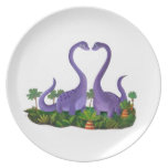 Gulliga och romantiska Dinosaurs Dinner Plate