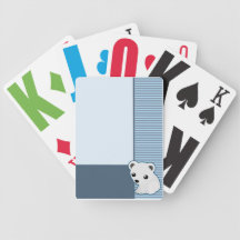 Gulliga polara björnblåttkort spel kort