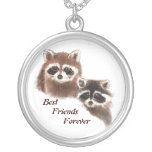 Gulliga Raccoons, bästa vänför evigt, BFF, Halsband