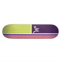 Gulliga randar; Lilor & grönt Anpassningsbara Skateboard
