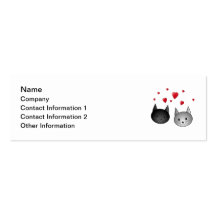 Gulliga svart och gråa katter, med Hearts. Visit Kort