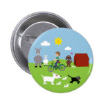 Gulliga tecknaddjur & pojkeridningcykel pins
